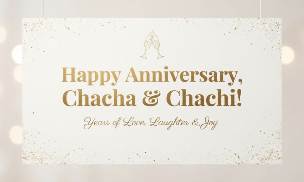 short anniversery wishes for chacha and chachi