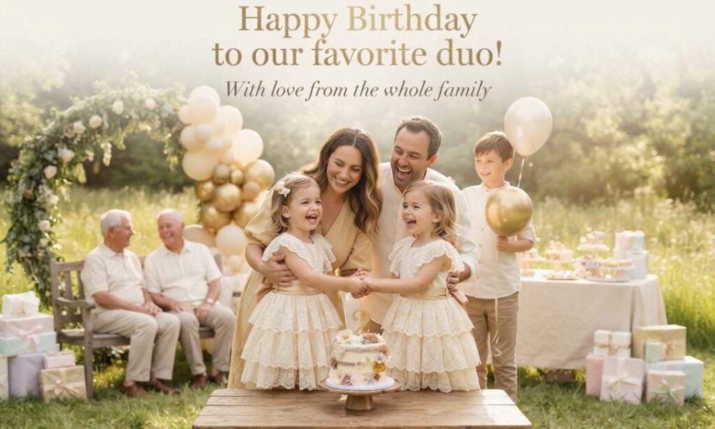 150+ Happy Birthday Wishes for Twin Sisters Sweet, Cute & Heartfelt Messages (2026) 