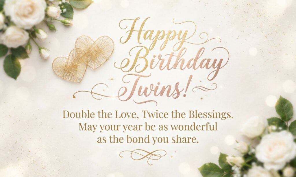 150+ Happy Birthday Wishes for Twins – Sweet, Funny & Heartfelt Messages (2026)