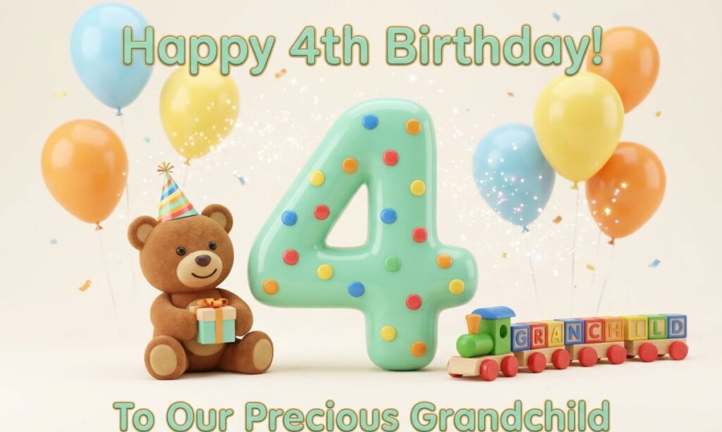 4th Birthday Wishes for Grandchild