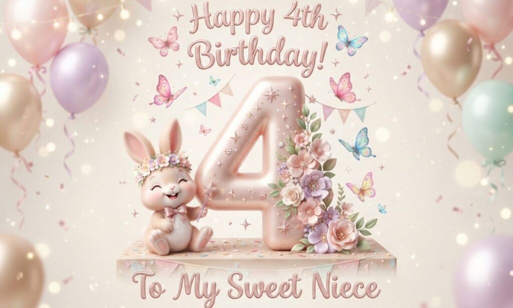 4th Birthday Wishes for Niece
