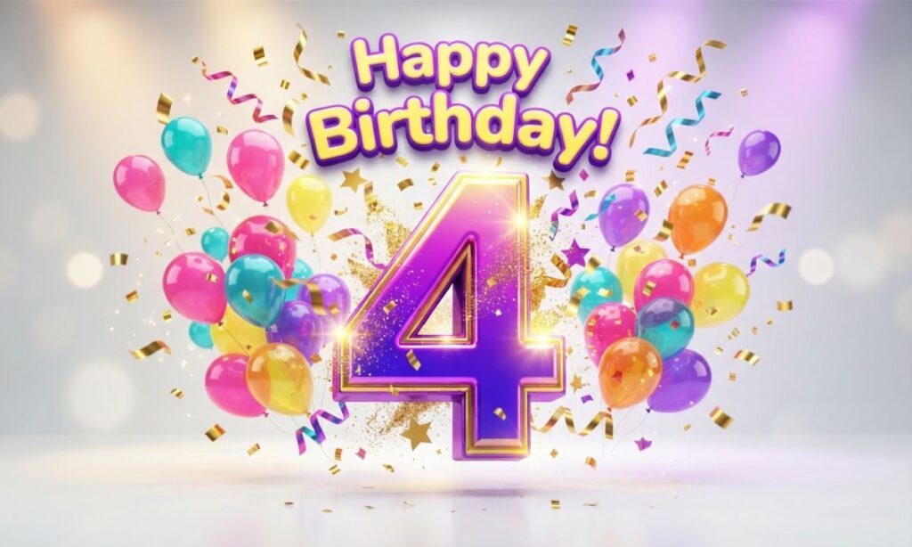 _4th Birthday Wishes for Social Media