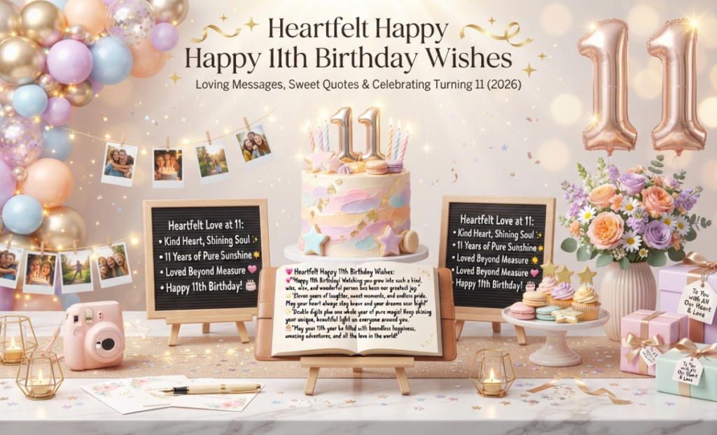 150+ Happy 11th Birthday Wishes, Sweet Messages & Cute Quotes (2026)