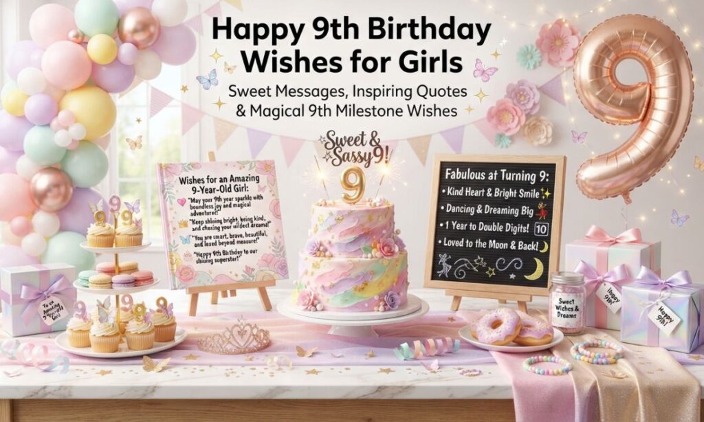 150+ Happy 9th Birthday Wishes, Sweet Messages & Cute Quotes (2026)