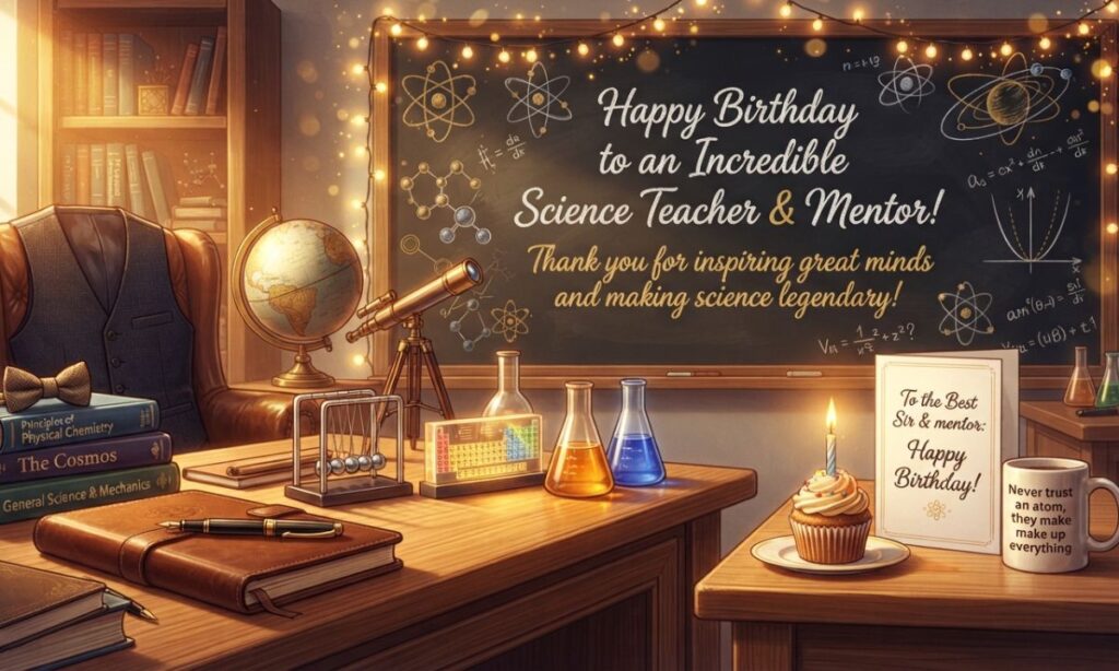 Male science teacher