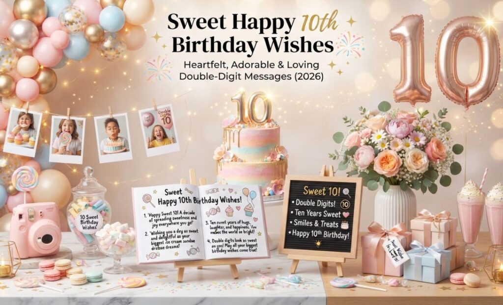 150+ Happy 10th Birthday Wishes, Sweet Messages & Cute Quotes (2026)