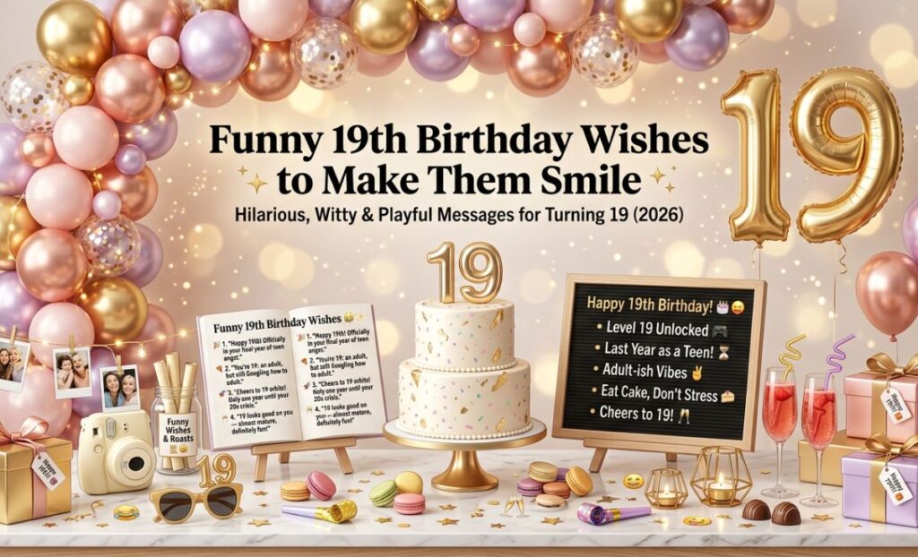 150+ Happy 19th Birthday Wishes, Heartfelt Messages & Cute Quotes (2026)